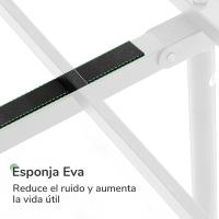 135 x 190 metálico, Altura 30,5 cm, Cama 135x190 cm es una opción Morna y metálica con un diseño cabecera en Forma Ondas, Blanco - details 6
