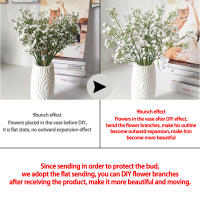 90 cabezas 52cm flores artificiales blancas boda DIY ramo decoración arreglo plástico bebés aliento flor falsa decoración del hogar - details 7