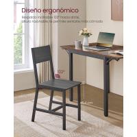 Juego de 2 Sillas de Comedor Marco de Acero, Estilo Industrial Marrón Rústico y Negro Tinta LDC092B01V1 - details 34