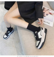 Zapatos blancos de plataforma de cuero, nuevas zapatillas versátiles en blanco y negro, zapatos de tablero de panda que aumentan la altura - details 6