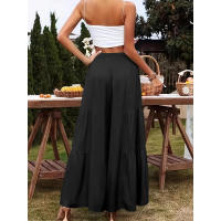 Pantalones largos sueltos de cintura ancha informales de nueva moda de verano para mujer - details 3
