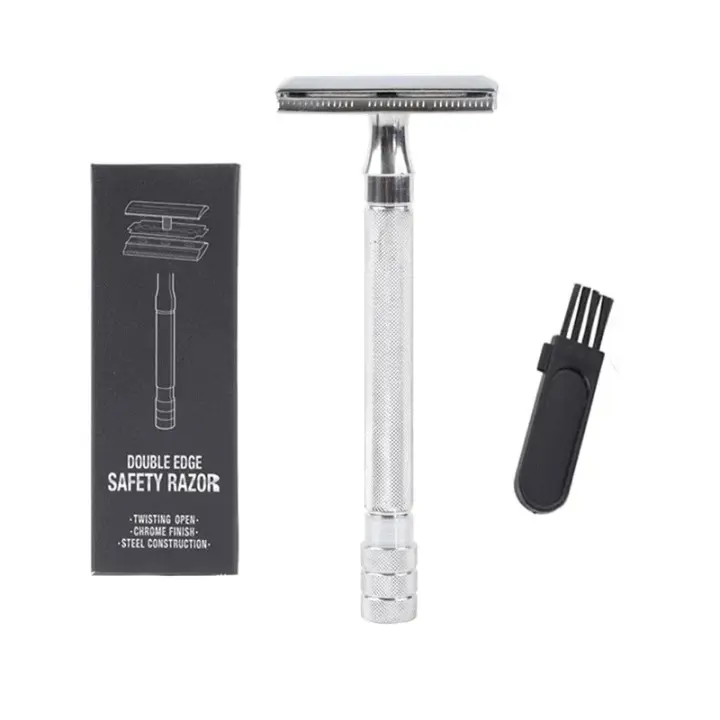 Afeitadora Clásica para Hombres Suave Depilación con Acero Inoxidable de Doble Afilado - 1