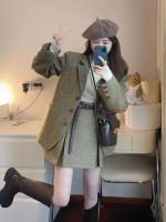 Conjunto de traje para mujer, elegancia Retro francesa de alta gama, chaqueta holgada y conjunto de dos piezas de media falda, otoño 2023 - details 13