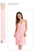 Camisola sexy de algodón cosida Ence para mujer, ropa interior íntima de color sólido, ropa informal holgada para el hogar - details 7