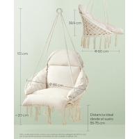 Silla Colgante Grande y Gruesa Ideal para Dormitorio, Balcón, Jardín, Sala de Estar - details 11
