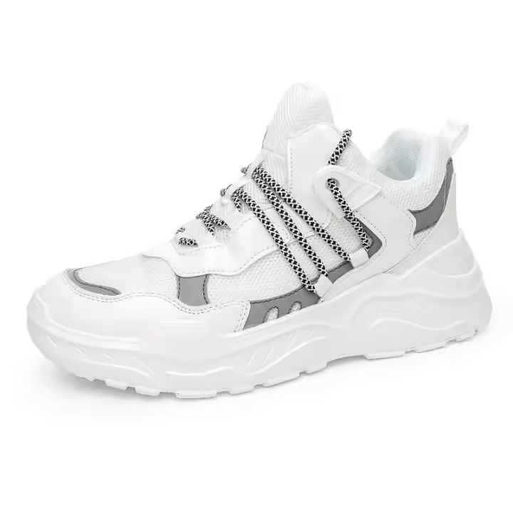 Zapatos deportivos reflectantes de alta calidad para hombre, con cómodo forro de malla y cordones, para verano, primavera y otoño - 1