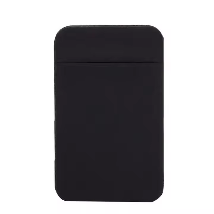 Funda trasera con pegatina, bolsa para tarjetas de teléfono móvil, funda para tarjetas, funda tipo billetera elástica, billetera para teléfono, soporte para tarjetas de teléfono móvil - 1