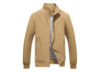 Primavera otoño hombres Bomber elegante hombres delgados Color sólido chaquetas de negocios Stand Collar rompevientos ts ropa - details 7