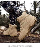 Botas militares de combate táctico para hombre, zapatos de seguridad para el trabajo, caza, tobillo, zapatillas de deporte al aire libre, Botas de senderismo de corte alto, seguridad - details 16
