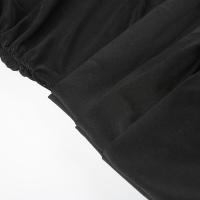 BUNO-vestidos largos con hombros descubiertos, vestido de cena negro con malla transparente, trajes de cumpleaños elegantes y sexys - details 29