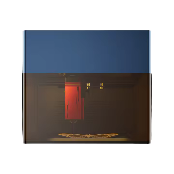 DEWIN Cortador láser ICube Pro 3W, grabador láser con filtro de humo, alarma de temperatura, 130x130mm - 1