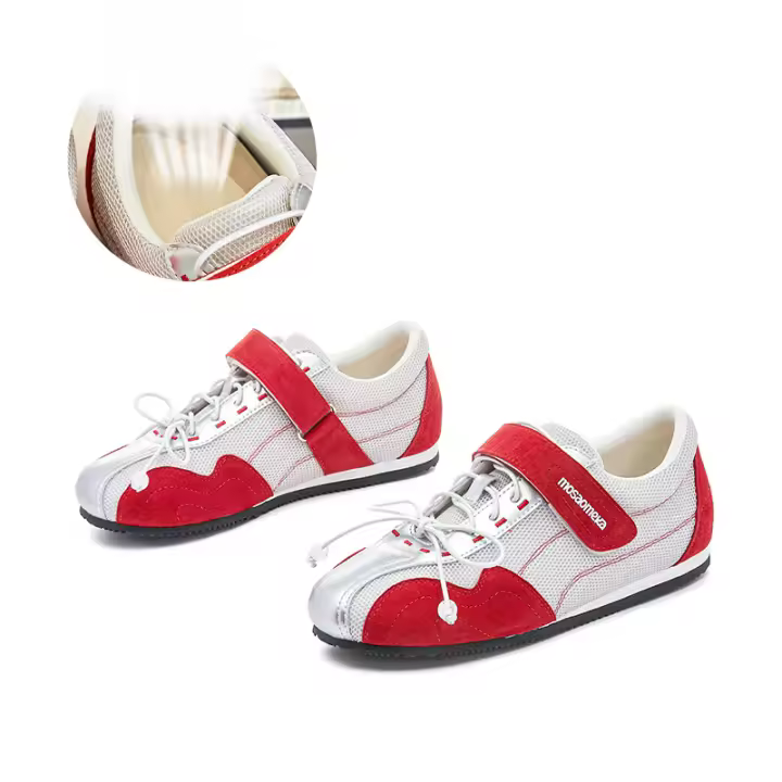 Zapatos Forrest Gump de cuero con aumento de altura interior de 3 cm, nuevas zapatillas planas con velcro, zapatos versátiles. - 1