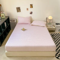 Sábana Ajustable de Cuadros Cubierta de Cama Amigable con la Piel Elástica para Chasco de Niñas y Niños Sin Funda de Almohada - details 0