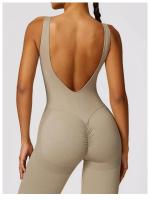 Monos de Yoga sin Mangas de Espalda Abierta Ropa de Gimnasio de Ajuste Cerrado para Mujeres - details 24