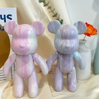 DIY Painting White Embryo Fluid Plastic Hand Painting Violence Bear Toy Model Doll Parent-child Building Block Bear Doll Gift - details 20