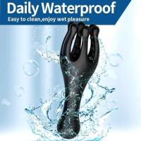 Empaque privado Masajeador de glande masculino sexy con 3 modos de empuje y 9 modos de vibración, entrenador de retardo, vibrador, masturbador de clímax oral, juguetes sexuales para hombres - details 16