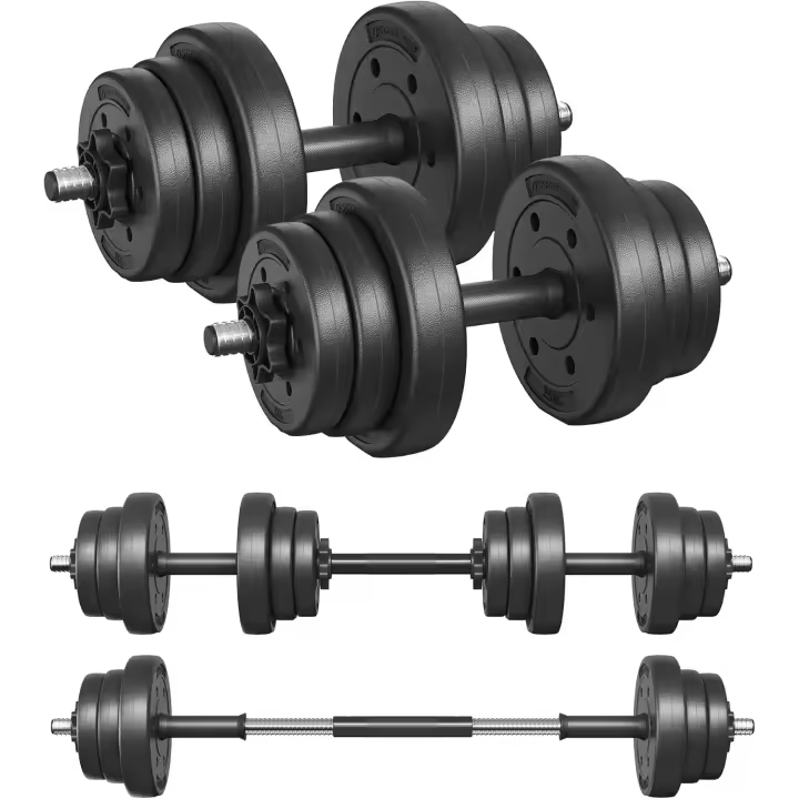 Juego de Mancuernas Ajustables Barra Adicional 20KG-30KG Ideal para Hombres y Mujeres - 1
