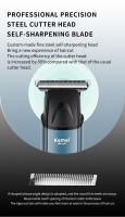 Kemei-cortadora de pelo eléctrica 3 en 1 para hombre, máquina de afeitar inalámbrica, recargable, para Barba - details 5