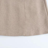TRAFZA mujer nueva moda elegante manga larga bolsillo Casual prendas de vestir exteriores mujer invierno otoño cuello de piel cinturón decorar chaqueta abrigo - details 13