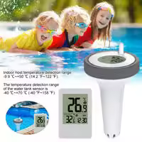 Termómetro inalámbrico flotante para piscina, dispositivo con Monitor de temperatura interior, reloj para estanque, bañera de hidromasaje y Acuario - details 6