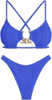 Traje de baño dividido simple multicolor con correa de pecho pequeña sexy de gama alta de moda - details 9