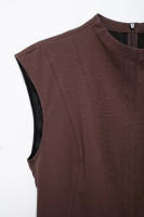 TRAFZA-vestido plisado con cremallera en la espalda para Mujer, minivestido de fiesta informal, sin mangas, liso, elegante - details 8
