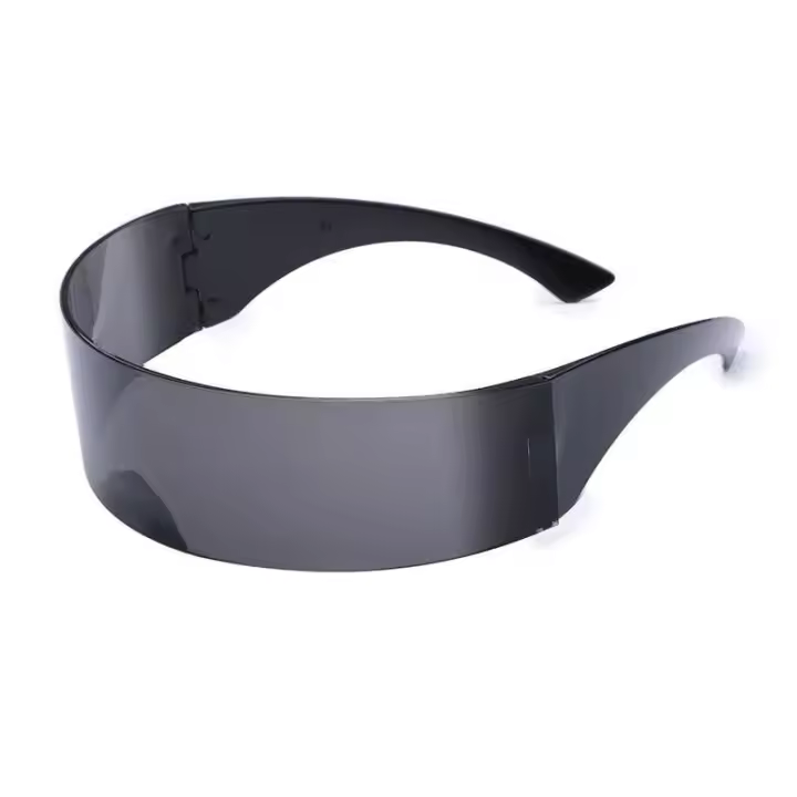 Gafas de sol futuristas para hombres y mujeres, lentes de espejo UV400, lentes láser para fiesta de disfraces - 1