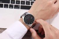 Premium lujo 2018 cuarzo creativo Vogue rojo y negro banda de acero inoxidable hombres de negocios relojes de primeras marcas De Luxo impermeable Dropshipping - details 14