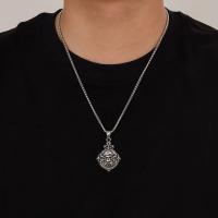 Collar con colgante de calavera pirata para hombre - Joyería estilo calle punk de acero inoxidable vintage - details 9