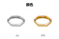 Pulsera recortada curvada geométrica exagerada de la industria pesada, pulsera de aleación brillante de diseño personalizado de moda - details 3