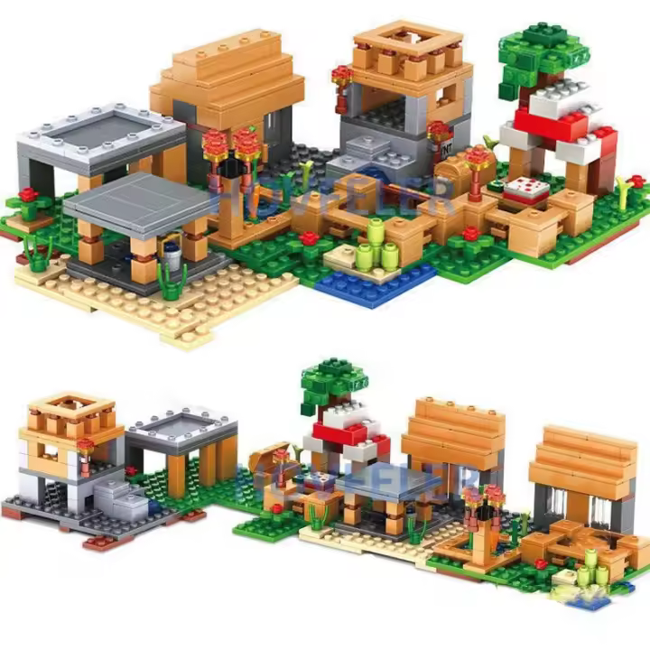 Bloques de construcción para niños, juguetes de ladrillos para armar Casa de Las Villas, Pigs Alex Zombie, ideal para regalo - 1
