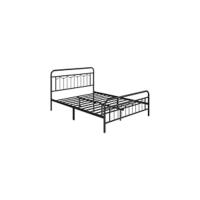 135 x 190 cm Cama Individual Doble de Metal para Adultos Gran Espacio Moderna Lamas Blanco - details 10