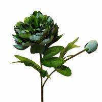 Ramo de flores de peonía artificiales de 2 cabezas, simulación realista hecha a mano, ramas de peonía de seda exquisita, decoración de mesa de comedor - details 7