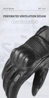 Guantes de Cuero Retro para Motocicleta Touch Screen Transpirable para Hombres y Mujeres - details 20