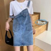 Rimocy 2024 verano Denim vestido general mujeres coreano sin mangas Jeans vestidos femeninos Casual suelta Spaghetti Strap Mini vestido - details 0