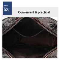Bolso bandolera suave de piel de becerro auténtica para hombre informal - details 8