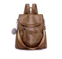Mochila antirrobo de cuero vintage suave para mujer, mochila de trabajo de gran capacidad, bolso de hombro informal para mujer - details 18