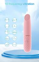 Mini vibrador tipo bala de conejo para orgasmo rápido, estimulador de clítoris de 10 velocidades, juguete sexual de masturbación recargable para productos para adultos - details 3