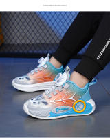 Zapatos de entrenamiento de estudiantes con hebilla giratoria, zapatillas antideslizantes para niños, zapatillas - details 20