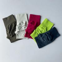Pantalones cortos deportivos para mujer, cintura alta, entrenamiento para correr en el vientre, leggings de tres puntos de secado rápido - details 1