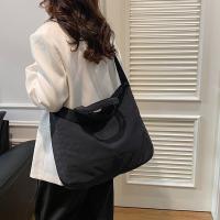 Bolso de hombro de nailon con cremallera informal, bolso de mano de gran capacidad de Color sólido de estilo coreano, bolsa de almacenamiento, bolso suave para axila para exteriores - details 14