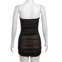 BUNO-body transparente sin tirantes para mujer, Top Sexy de doble cubierta con pliegues sólidos, ropa de club a la moda para playa, 2024 - details 10