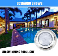 Luz LED subacuática RGB de 12V y 54W para piscina, lámpara de Spa, mando a distancia inoxidable - details 0