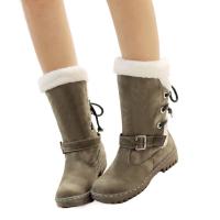 Otoño Invierno zapatos planos para mujer botas de nieve botas martin cálidas - details 0