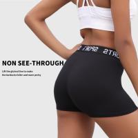 Pantalones cortos de motociclista con cintura de letras súper suaves para mujer, sin transparencias, para entrenamiento, correr, Yoga, atletismo, Push Up, gimnasio, Fitness - details 5