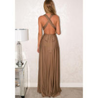 Vestido largo con vendaje sexy y espalda cruzada con múltiples correas y uso multidireccional - details 23