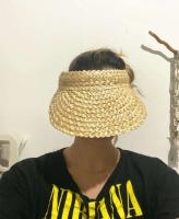 Gorra de Sol de Paja Hecha a Mano Protección UV para Mujeres Moda de Playa de Verano - details 1