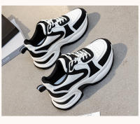 Zapatos negros de gran tamaño para mujer, zapatos de papá versátiles, zapatos blancos de plataforma, zapatos de cuero genuino - details 11