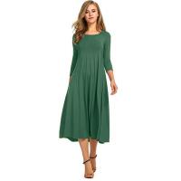 Moda-Vestido De Verano informal para Mujer, Cuello Redondo, Vestido De Estilo Grande - details 2