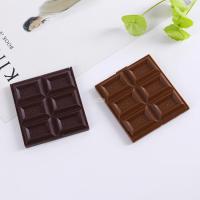 Espejo cuadrado de chocolate, bonito bloque de chocolate, diseño en forma de maquillaje, mini espejo plegable portátil, regalo, 1 ud. - details 0